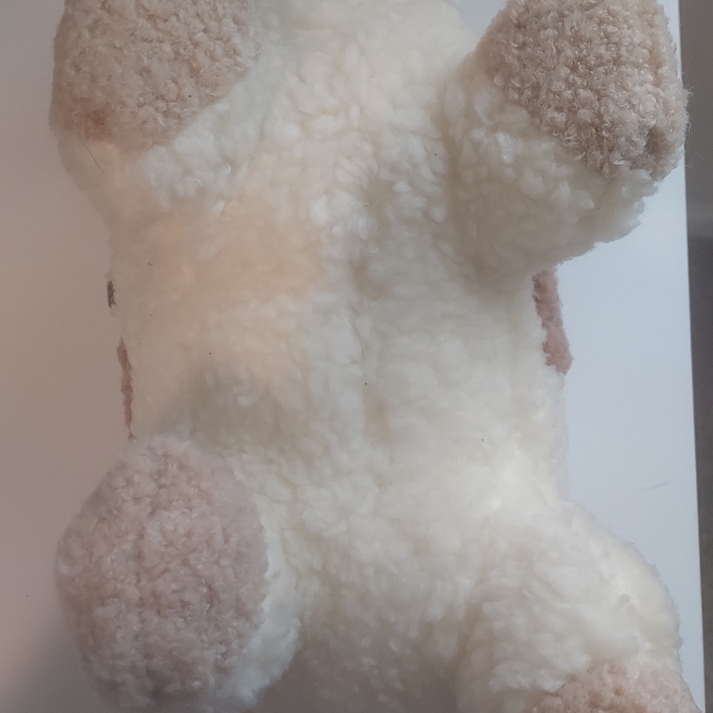 Kinder Gund Vintage 1986 Plush Cow Stuffed Toy Doll Brass Bell Wooly Brown White - Picture 5 of 9